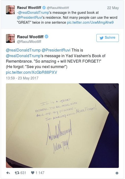 Το παιδιάστικο μήνυμα του Ντόναλντ Τραμπ στο μνημείο Ολοκαυτώματος του Ισραήλ -Σάλος για την αμορφωσιά του [εικόνες] | iefimerida.gr 1