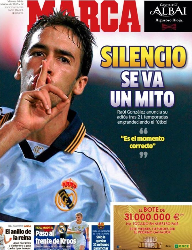 Τέλος εποχής για τον Ραούλ - Συγκλονιστικό εξώφυλλο της Marca για τον «μύθο» της Ρεάλ [εικόνες & βίντεο] | iefimerida.gr 0