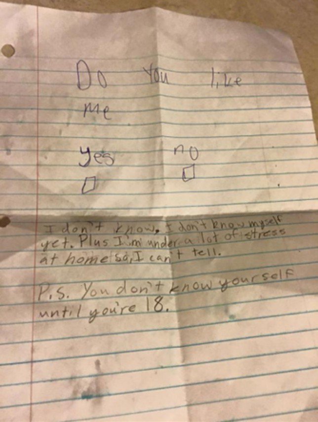 Η απίστευτη απάντηση πιτσιρικά σε ερωτική εξομολόγηση συμμαθήτριάς του [εικόνα] | iefimerida.gr 0