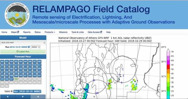 Το Εθνικό Αστεροσκοπείο Αθηνών / meteo.gr υποστηρίζει μετεωρολογικά τις επιχειρήσεις στην περιοχή Pampas όπου βρίσκεται σε εξέλιξη η πειραματική καμπάνια RELAMPAGO.