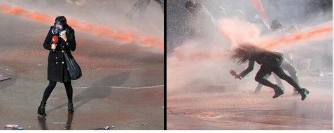 Σάλος από σκληρές εικόνες στην Τουρκία: Αστυνομικοί «σαρώνουν» με αντλία δημοσιογράφο που εκσφενδονίζεται [εικόνες] | iefimerida.gr 0