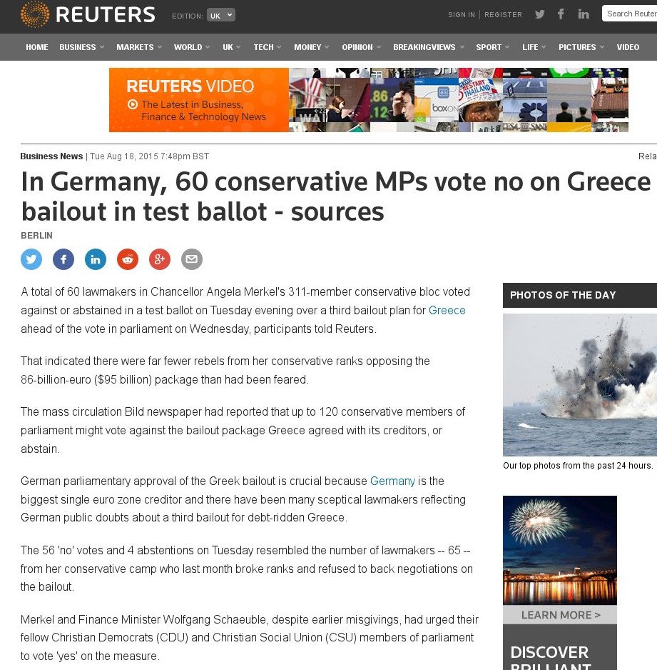 Ανταρσία από 60 βουλευτές της Μέρκελ κατά του πακέτου διάσωσης της Ελλάδας  | iefimerida.gr 0