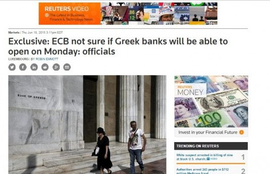 Μύλος με δημοσίευμα Reuters για κλειστές τράπεζες τη Δευτέρα | iefimerida.gr 0
