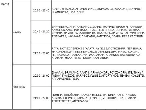 Σε ποιες περιοχές θα γίνουν διακοπές ρεύματος έως τις 11 το βράδυ της Πέμπτης | iefimerida.gr 8