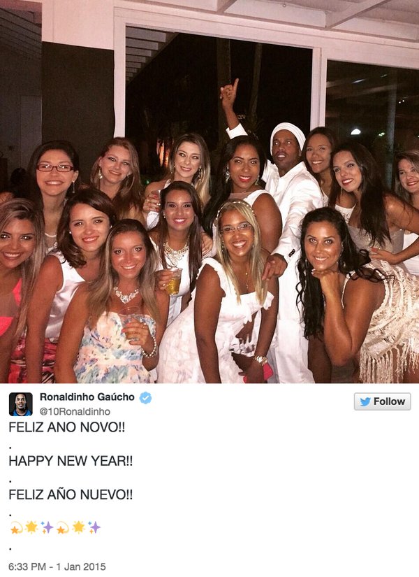 Ο Ροναλντίνιο ξέρει πως να διασκεδάζει την Πρωτοχρονιά! [εικόνα] | iefimerida.gr 0