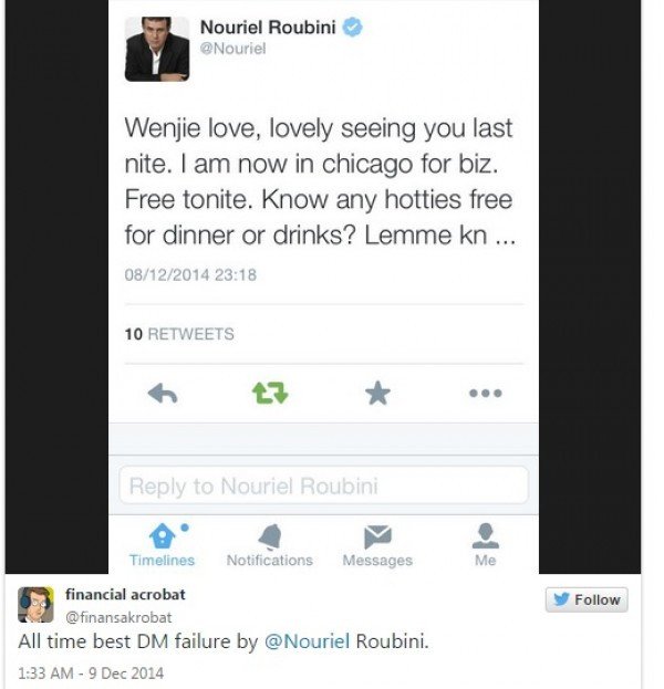 Ο «σκληρός» οικονομολόγος Νουριέλ Ρουμπινί έγινε ρεζίλι: Εψαχνε... ιερόδουλες μέσω Twitter [εικόνα] | iefimerida.gr 0
