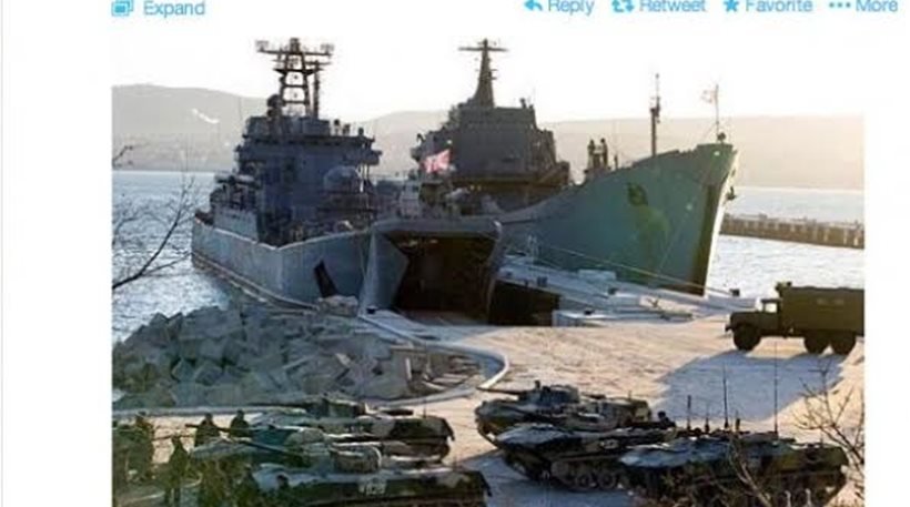 Ρώσοι κατεβάζουν τανκς στην Ουκρανία από πολεμικά πλοία -Η εικόνα που προκάλεσε παγκόσμιο πανικό | iefimerida.gr 0