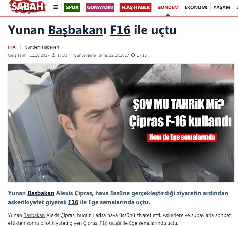 Η πτήση του Τσίπρα αναστάτωσε τα τουρκικά ΜΜΕ -«Ο Τσίπρας έκανε σόου» | iefimerida.gr 1