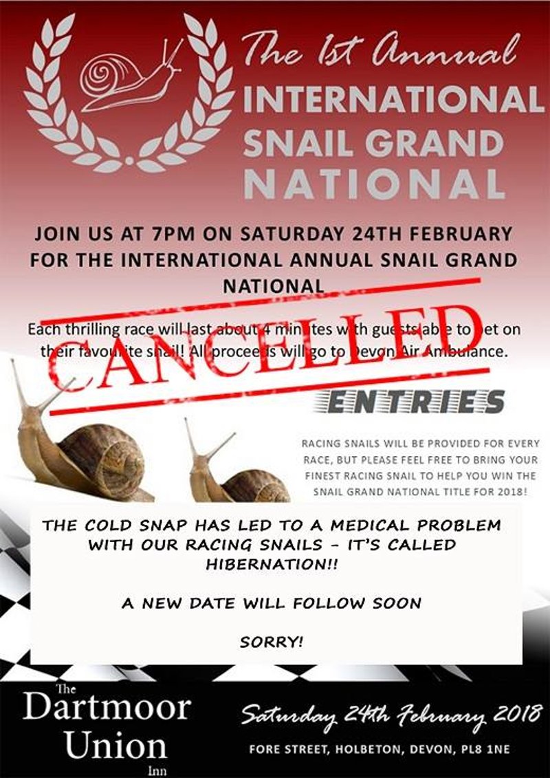 Βρετανία: Ακύρωσαν αγώνα σαλιγκαριών λόγω του πολικού ψύχους -Θα «έτρεχαν» για φιλανθρωπικό σκοπό [εικόνα] | iefimerida.gr 0