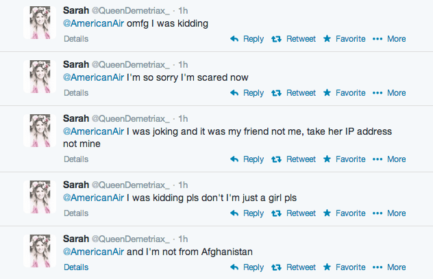 Ιδού τι έγινε όταν μια 14χρονη έστειλε μήνυμα για τρομοκρατική επίθεση σε αεροπορική εταιρεία -Το Tweet που έγινε viral [εικόνες] | iefimerida.gr 2