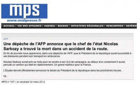 Πανικός από την είδηση ότι ο Νικολά Σαρκοζί «σκοτώθηκε» σε τροχαίο [εικόνα]  | iefimerida.gr 0