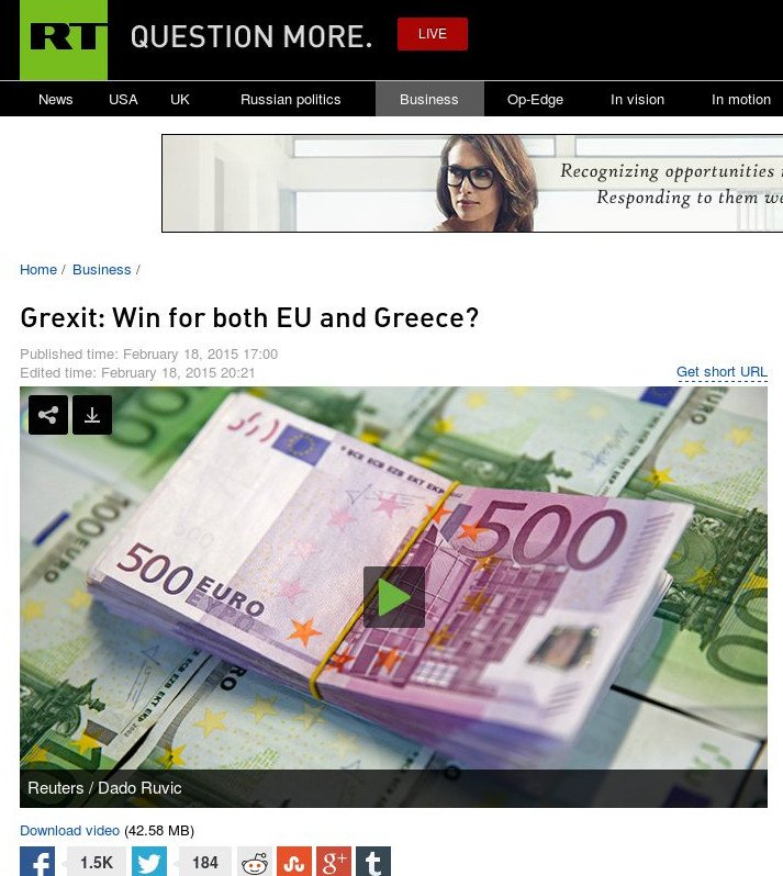 Οικονομολόγος της Saxo Bank: Στο τέλος η Ελλάδα θα φύγει από το ευρώ | iefimerida.gr 0