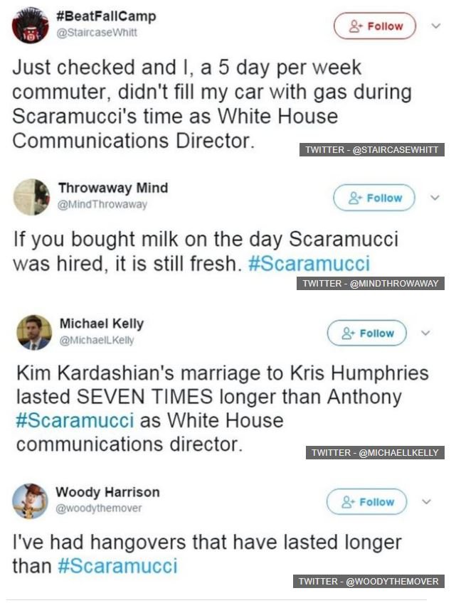 Επικά σχόλια στο Twitter με την απόλυση Σκαραμούτσι -«Ο γάμος της Καρντάσιαν κράτησε περισσότερο από τη θητεία του» [εικόνες] | iefimerida.gr 3