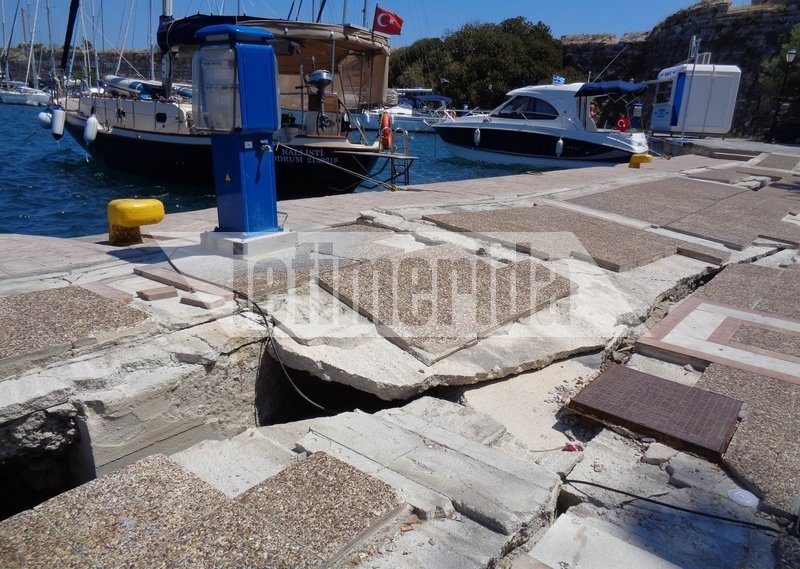 Υπάρχει ο κίνδυνος ακόμα και τραυματισμών από τις σπασμένες πλάκες
