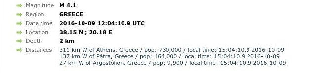 Σεισμική δόνηση 4,1 Ρίχτερ δυτικά της Κεφαλονιάς [εικόνα] | iefimerida.gr 0
