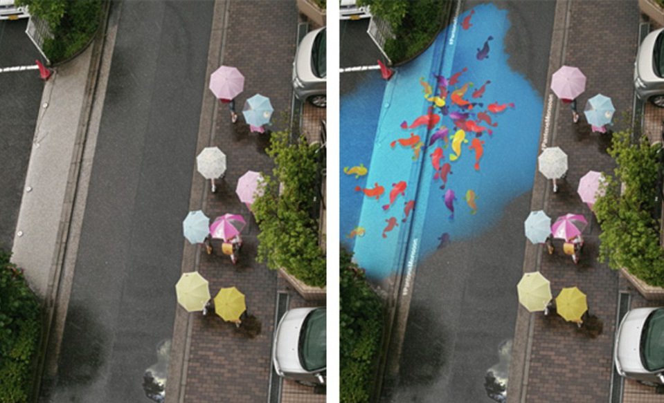 Εκπληκτικά έργα στους δρόμους της Σεούλ -Εμφανίζονται μόνο όταν βρέχει [εικόνες] | iefimerida.gr 1