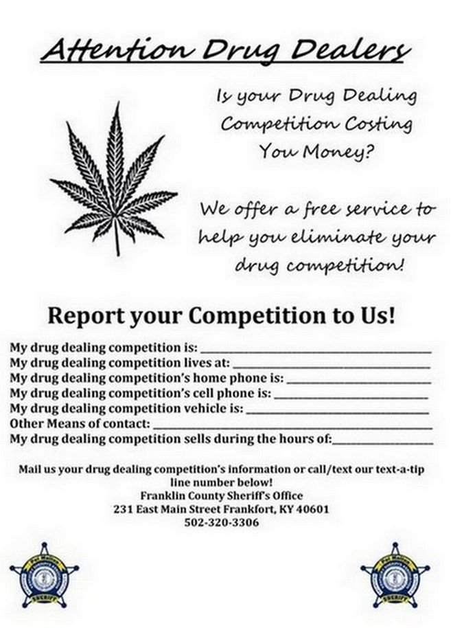 «Κάρφωσε τον ανταγωνιστή σου, έμπορο ναρκωτικών» - Η ιδέα ενός σερίφη που έπιασε [εικόνα] | iefimerida.gr 0