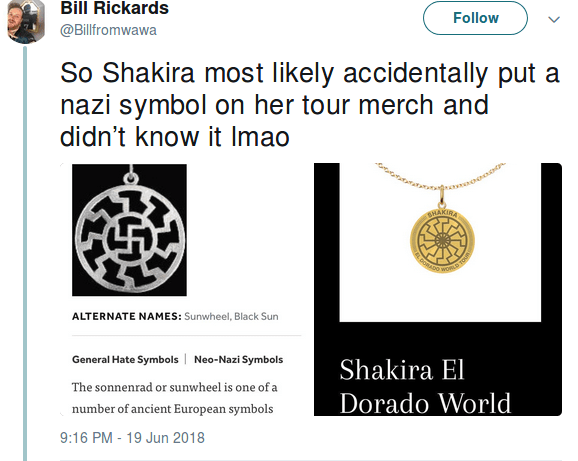 Πουλούσαν αναμνηστικά με ναζιστικά σύμβολα σε συναυλίες της Σακίρα [εικόνες]   | iefimerida.gr 0