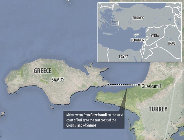 Ο Σύρος που κολύμπησε 7 ώρες από την Τουρκία στην Ελλάδα -Δεν είχε λεφτά, προπονούνταν ένα χρόνο [εικόνες] | iefimerida.gr 1