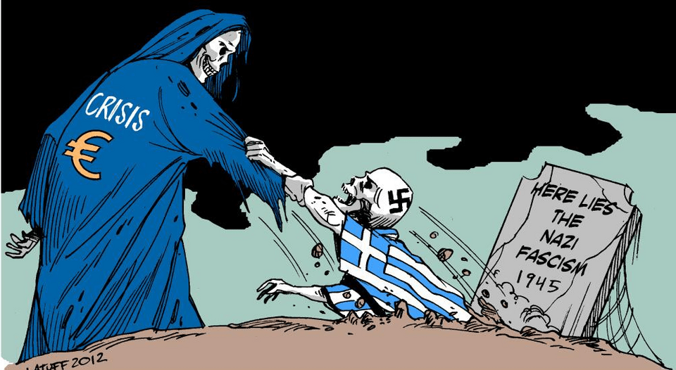 To σκίτσο γροθιά στα social media: Το χέρι που τραβά από τον τάφο το τέρας του ναζισμού στην Ελλάδα [εικόνα] | iefimerida.gr 0