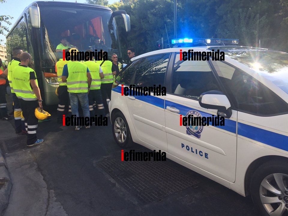 Η ΕΛ.ΑΣ. απαγόρευσε στους μεταλλωρύχους να περάσουν από το κέντρο με λεωφορείο [εικόνες] | iefimerida.gr 2