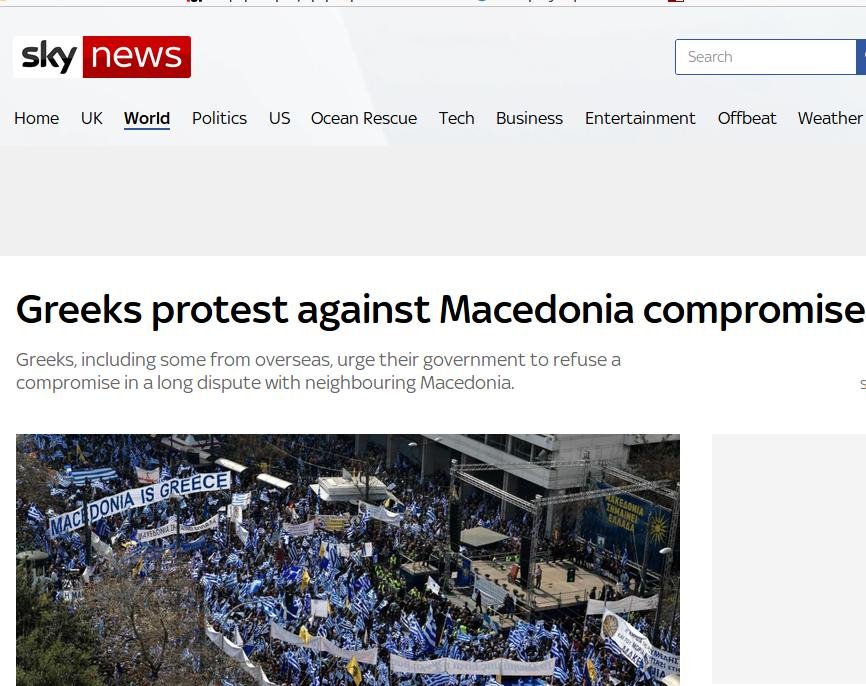 Τι γράφουν τα διεθνή ΜΜΕ για το ογκώδες συλλαλητήριο στην Αθήνα για το όνομα «Μακεδονία» | iefimerida.gr 1