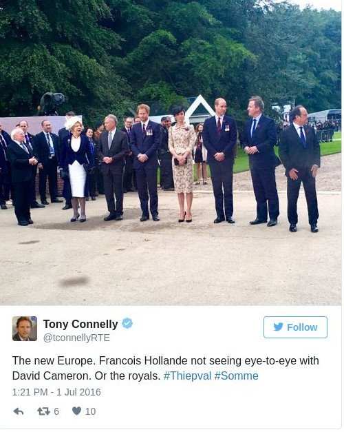 Κάμερον, Κάρολος, Γουίλιαμ και Κέιτ μαζί με τον Ολάντ στη Γαλλία -Τιμούν τους νεκρούς της μάχης του Σομ [εικόνες] | iefimerida.gr 6