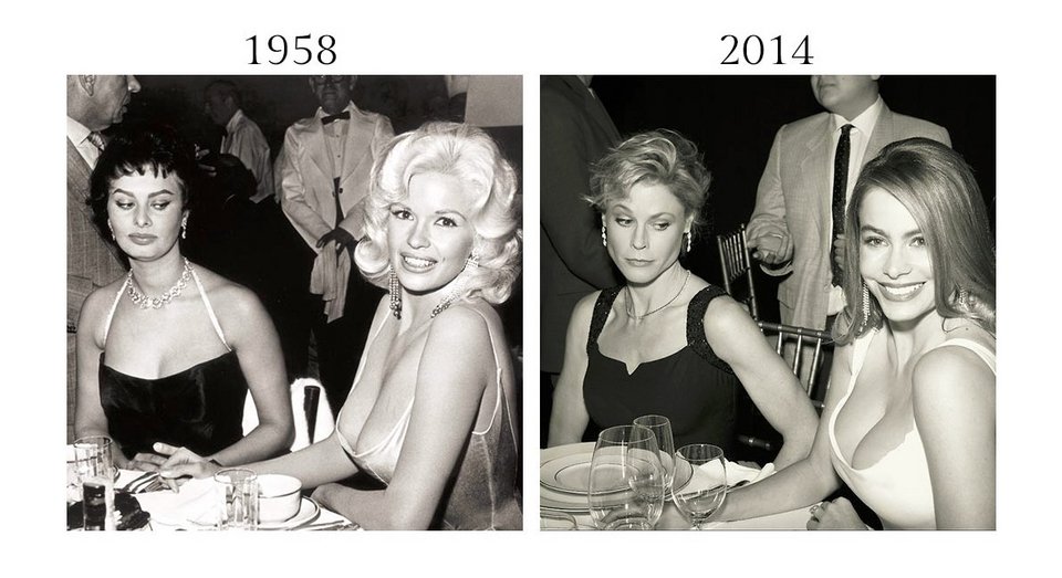 Το απίστευτο βλέμμα της Σοφία Λόρεν στο στήθος της Μάνσφιλντ -Το παρασκήνιο της εμβληματικής φωτό [εικόνες] | iefimerida.gr 23