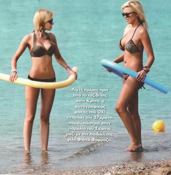 Η Κατερίνα Καινούργιου και η φίλη της στην παραλία [εικόνες] | iefimerida.gr 0