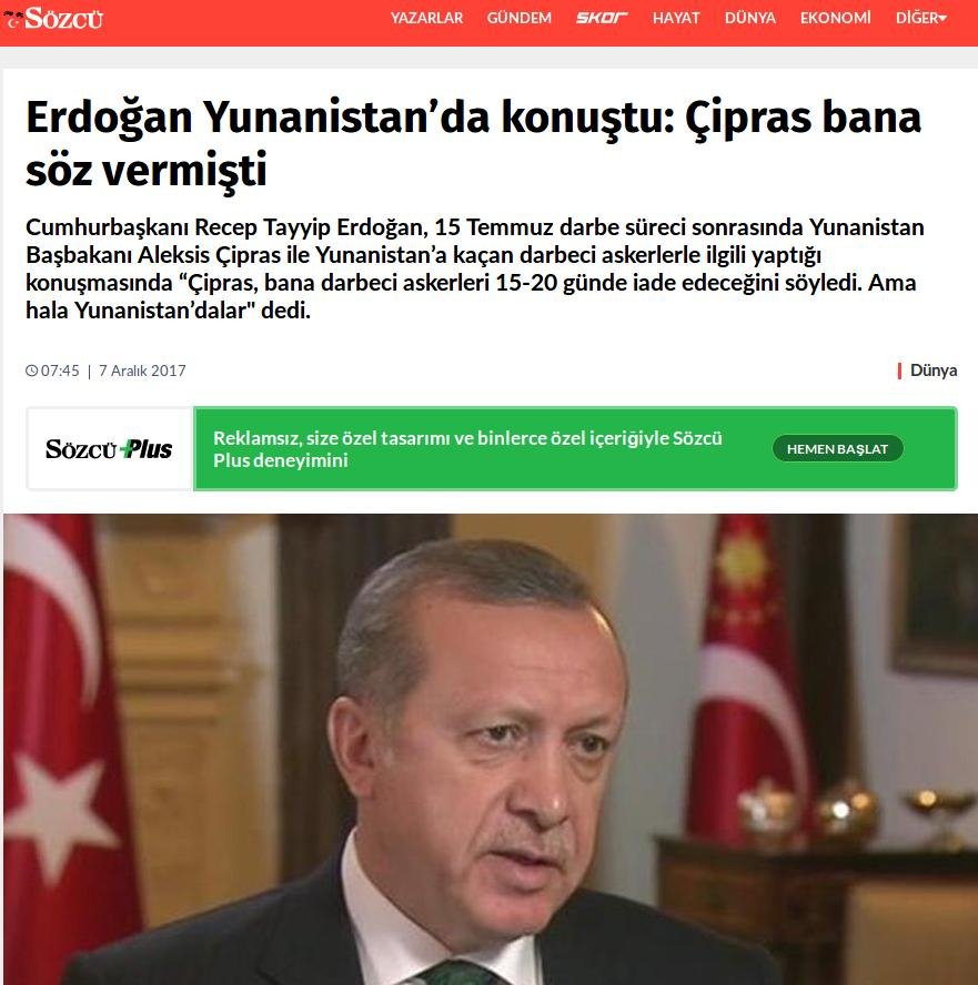 Πώς «είδε» ο τουρκικός Τύπος τη συνέντευξη του Ερντογάν με τις «βόμβες» για τη Συνθήκη της Λωζάνης | iefimerida.gr 0