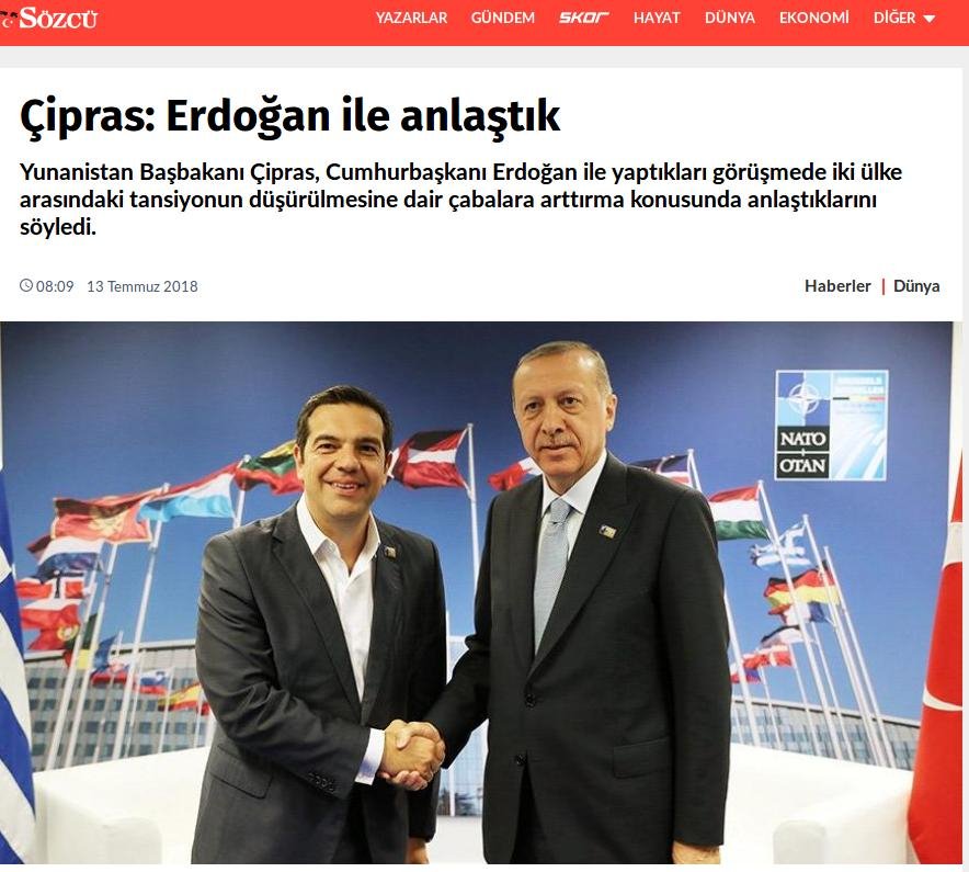 Τουρκικά ΜΜΕ για Ερντογάν-Τσίπρα: Μας είπατε πως δεν θα στηρίξετε τους πραξικοπηματίες και τους δώσατε VIP προστασία | iefimerida.gr 4