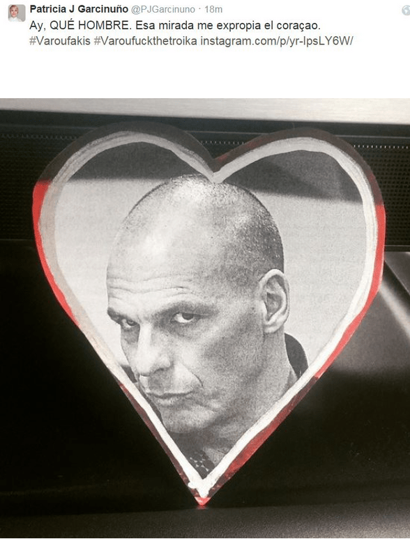 Ο Βαρουφάκης «έκλεψε» την καρδιά Ισπανίδας δημοσιογράφου –Απελπισμένα τιτιβίσματα από την ερωτοχτυπημένη [εικόνα] | iefimerida.gr 1