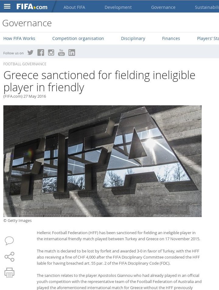 Γκάφα της ΕΠΟ και πρόστιμο: Χρησιμοποίησε στην Εθνική τον «Αυστραλό» Γιάννου | iefimerida.gr 0