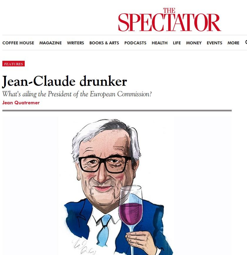 Spectator: «Ο Ζαν Κλοντ Γιούνκερ πίνει το τζιν σαν νερό» | iefimerida.gr 0