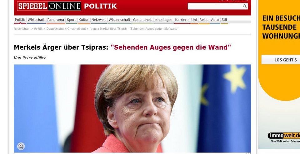 Spiegel: Τι είπε η Μέρκελ για Τσίπρα - «Αφησε τη χώρα να πέσει στον τοίχο» | iefimerida.gr 0
