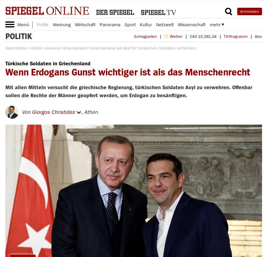 Κριτική Spiegel σε Τσίπρα: Οταν η εύνοια του Ερντογάν είναι σημαντικότερη από τα ανθρώπινα δικαιώματα | iefimerida.gr 0