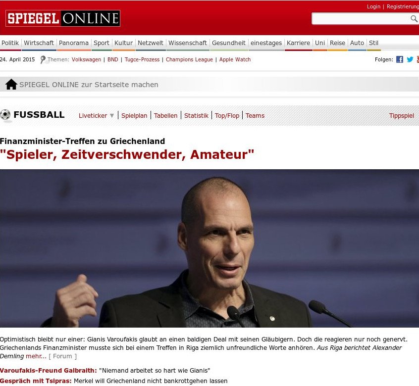 Spiegel: Ο Βαρουφάκης είναι στον κόσμο του, είναι ο μόνος αισιόδοξος για συμφωνία | iefimerida.gr 0