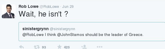 O Ρομπ Λόου τουϊτάρει: Ο Τσίπρας δεν δίνει δεκάρα για τη χρεοκοπία της Ελλάδας [εικόνες] | iefimerida.gr 1