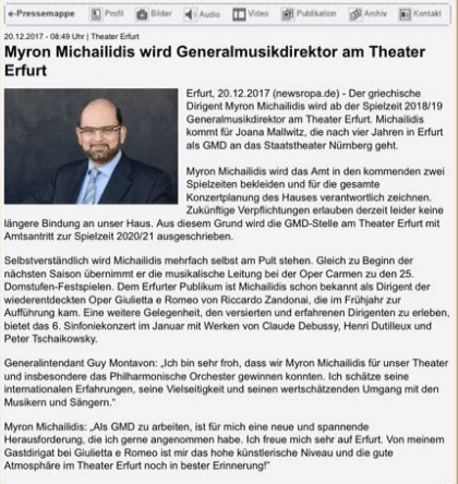 Ο Μύρωνας Μιχαϊλίδης αναλαμβάνει την ιστορική Οπερα της Ερφούρτης στη Γερμανία [εικόνες] | iefimerida.gr 1