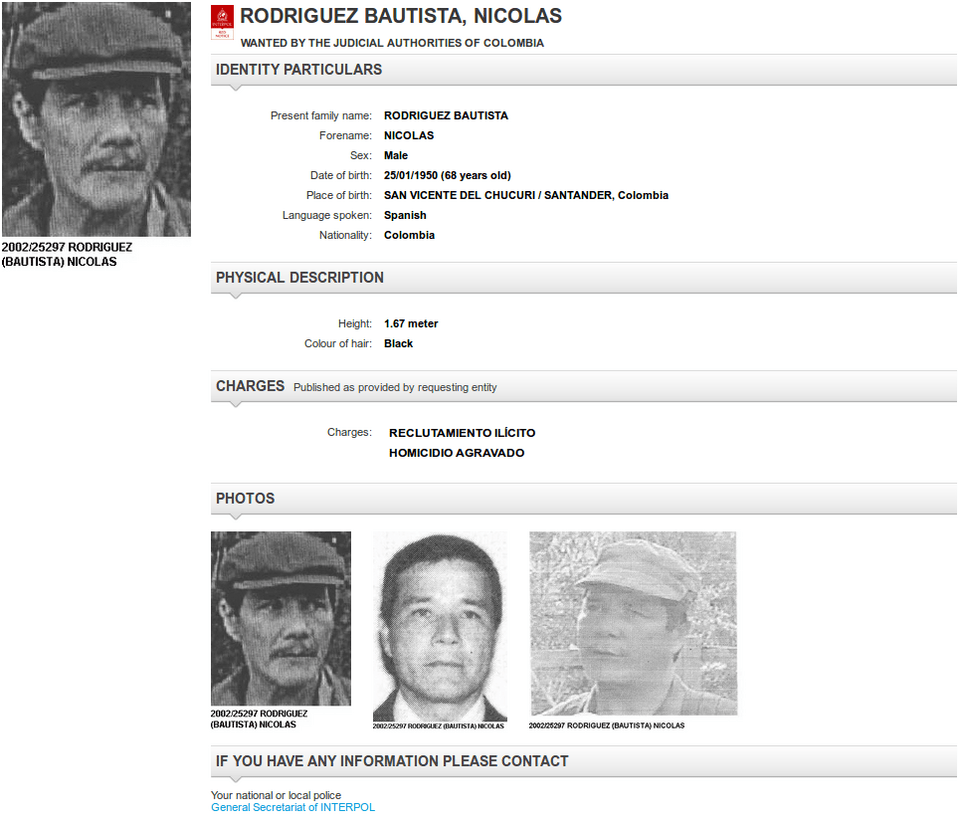 Κολομβία: Η Ιντερπόλ εξέδωσε διεθνές ένταλμα σύλληψης του ηγέτη του ELN [εικόνα] | iefimerida.gr 0