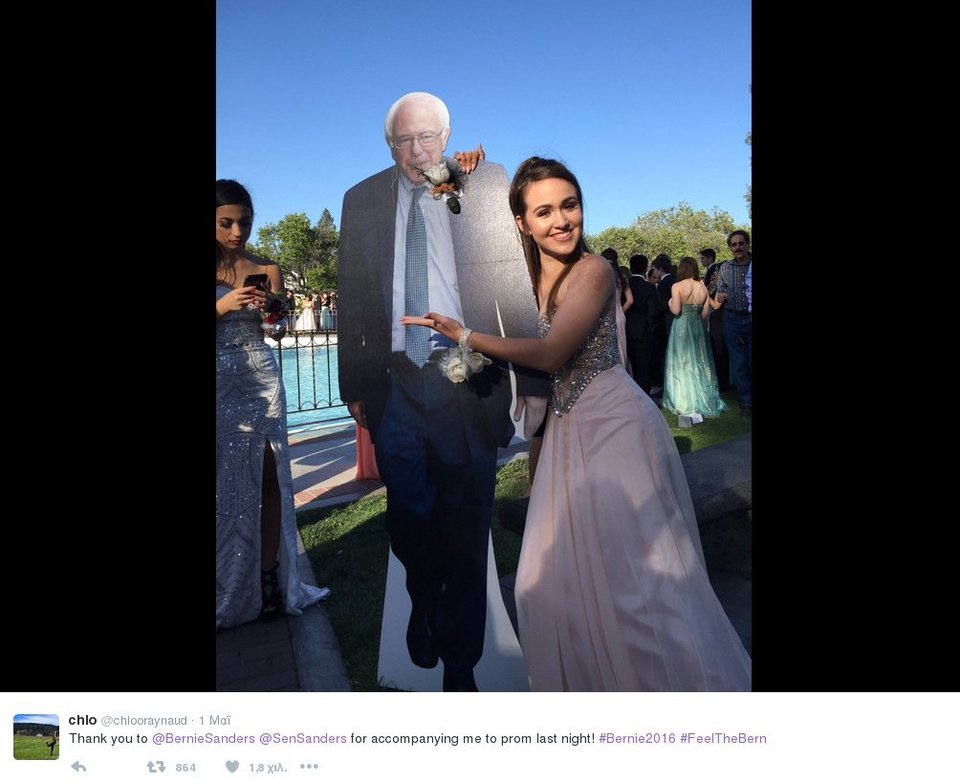 Ο Μπέρνι Σάντερς «συνόδευσε» μαθήτρια σε σχολικό χορό [εικόνες]  | iefimerida.gr 0