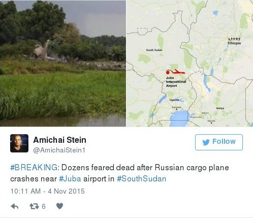 41 νεκροί από τη συντριβή ρωσικού αεροσκάφους στο Ν.Σουδάν [εικόνες & βίντεο] | iefimerida.gr 0