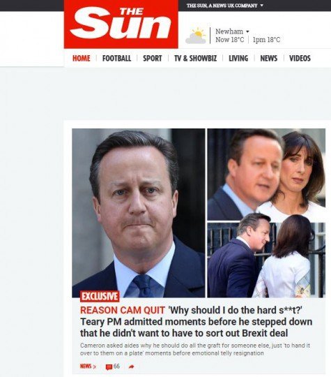 Sun: Η ατάκα του Κάμερον σε συνεργάτες του: Γιατί να φάω εγώ τα σκ@@α; | iefimerida.gr 0