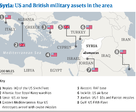 Guardian: Από πού θα ξεκινήσει η επίθεση στη Συρία- Ποιοι είναι οι πιθανοί στόχοι [χάρτες] | iefimerida.gr 0