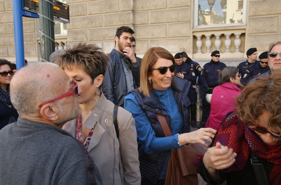 Η Τασία πρώτη στη διαδήλωση μπροστά στην πρεσβεία της Αυστρίας [εικόνες] | iefimerida.gr 0