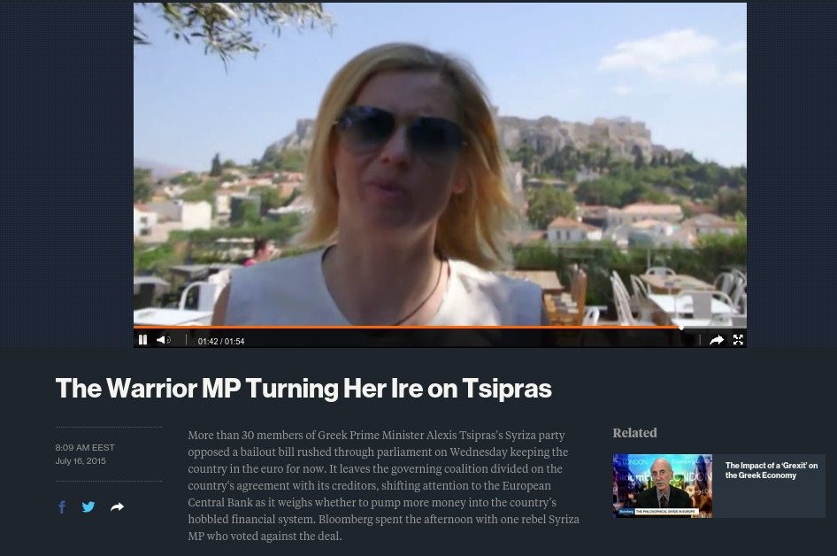 Το Bloomberg για τη Ραχήλ: Επαναστάτρια με αιτία και πολύ, πολύ θυμωμένη [βίντεο] | iefimerida.gr 4