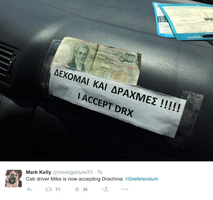 Ο ταξιτζής στην Αθήνα που άρχισε να δέχεται δραχμές [εικόνες] | iefimerida.gr 1