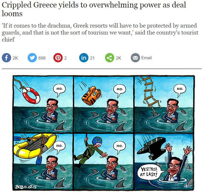 Το σκίτσο της Telegraph για το Οχι που έγινε Ναι [εικόνα] | iefimerida.gr 0