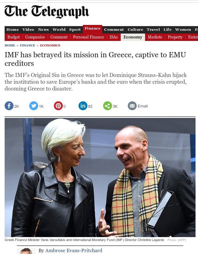 Αρθρο-φωτιά της Daily Telegraph: Το ΔΝΤ κατέστρεψε την Ελλάδα | iefimerida.gr 0