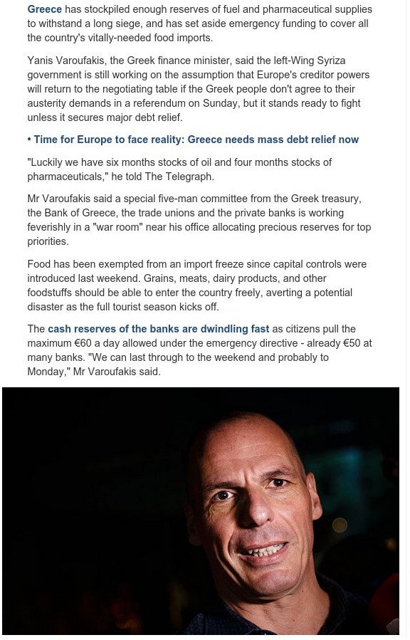 Telegraph: Ο Βαρουφάκης ετοιμάζεται για οικονομική πολιορκία | iefimerida.gr 1
